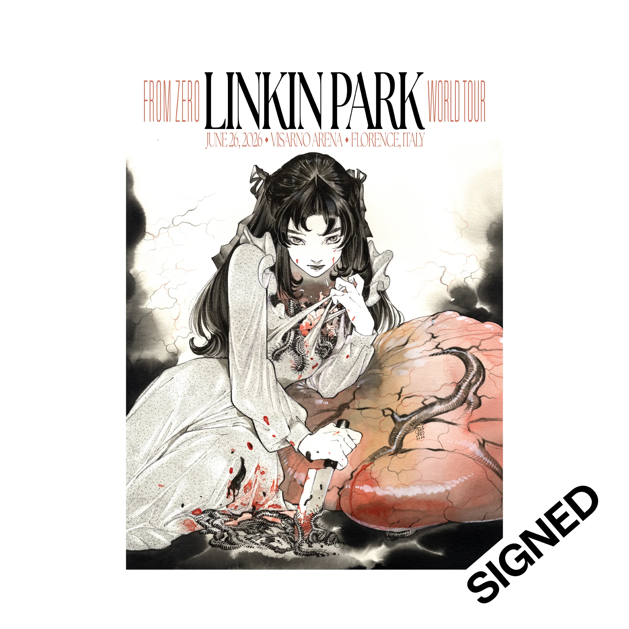 FZ 2026 Tour  Florence Signed Poster (June 26th) - Peach Momoko