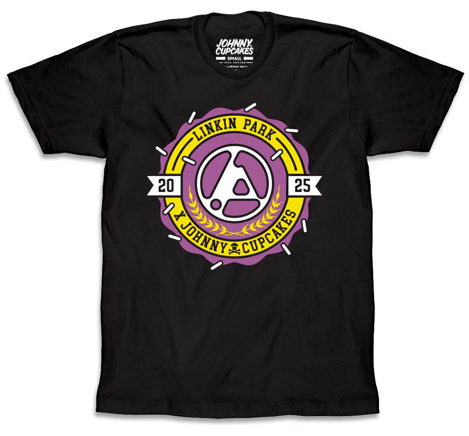 JC X Linkin Park Official Collab - Collegiate Crest Black Tee