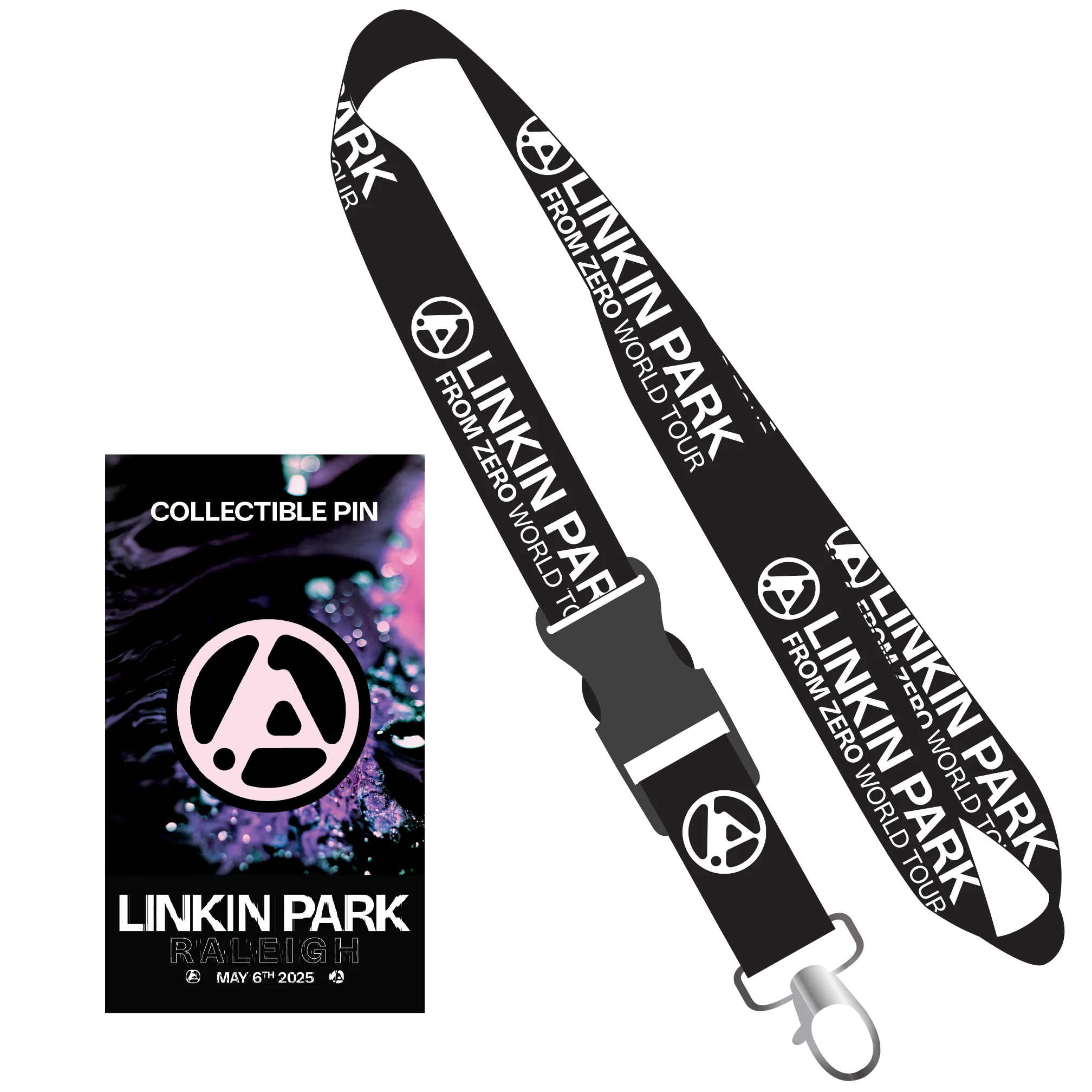LP FZ RALEIGH ENAMEL PIN + BLACK LANYARD BUNDLE PACK